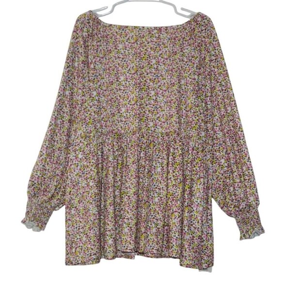 Alishebuy Women's Bohemian Floral Print Long Sleeve Blouse Tops M. NWT. - Picture 1 of 7